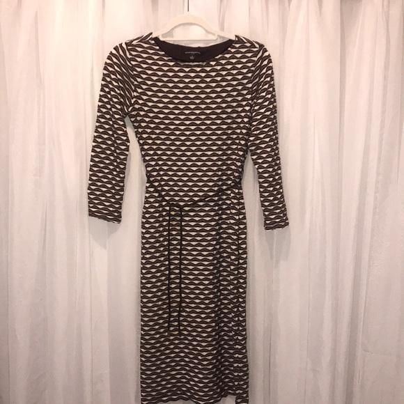 Sharagano Brown Abstract Dress – Size 4 - Picture 3 of 6